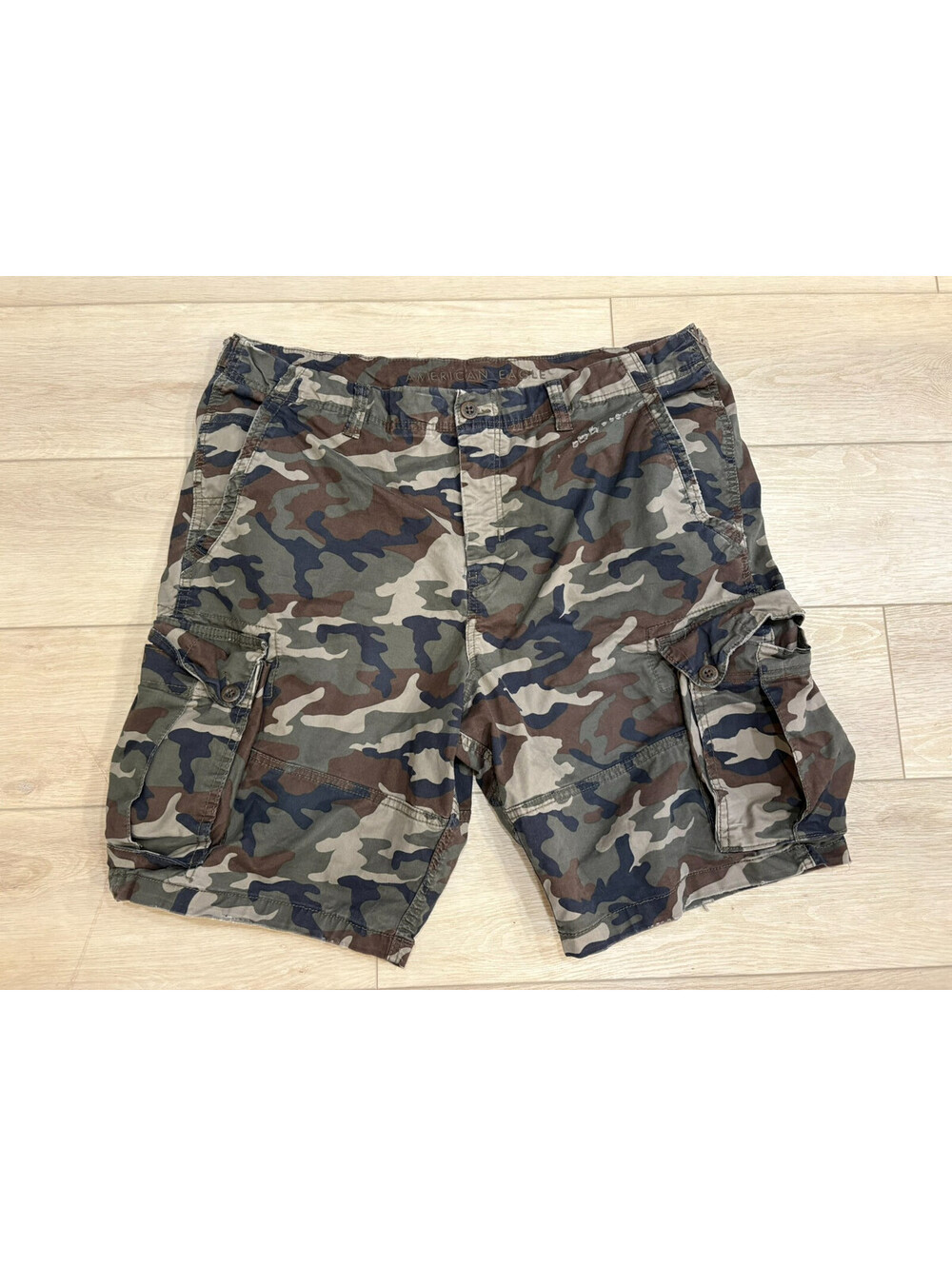 American Eagle Classic Camo Cargo Shorts Cotton Military Preppy Y2K Mens 42